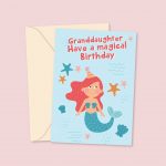 Granddaughter, Have A Magical Birthday! Cute Mermaid