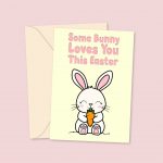 some bunny loves you this easter card