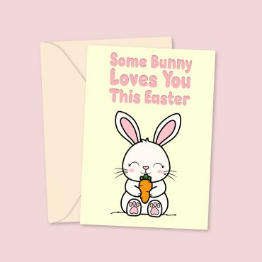 some bunny loves you this easter card