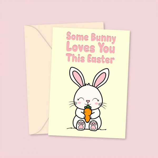 some bunny loves you this easter card
