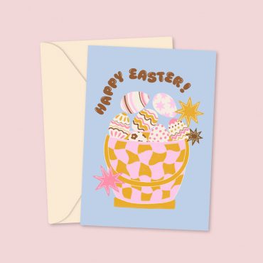 Happy Easter - Egg Basket Greeting Card