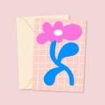 Groovy Flower - Lisa Chicken Greetings Card
