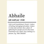 Abhaile - Irish Definition Print