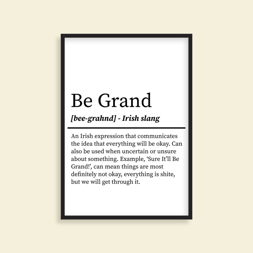 Craic - Irish Definition Print