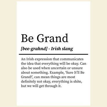 Craic - Irish Definition Print