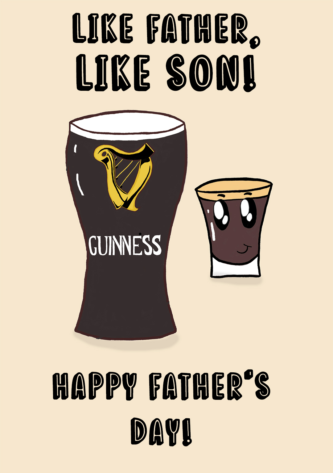 Like Father, Like Son! - Baby Guinness Father's Day Card