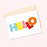 Hello - Cute Coloured Greeting Card