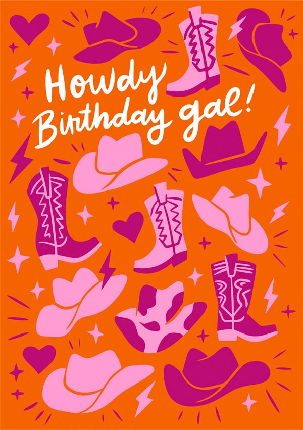 Howdy Birthday Girl - Cute Birthday Card
