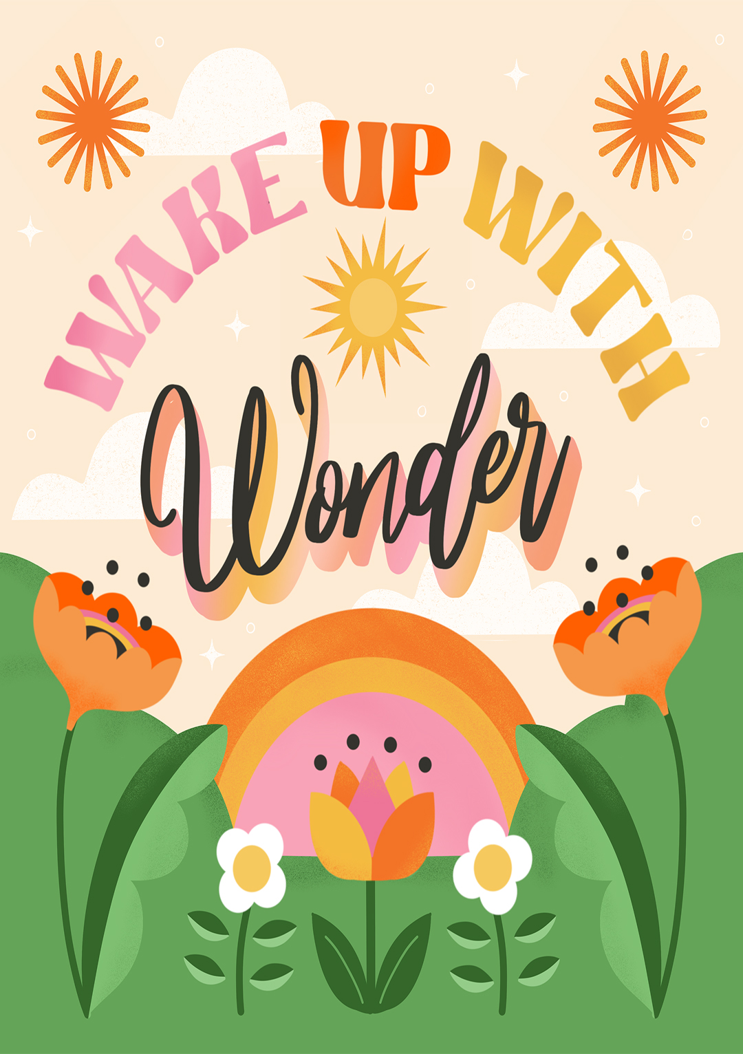 Wake Up With Wonder - Inspirational Greeting Card
