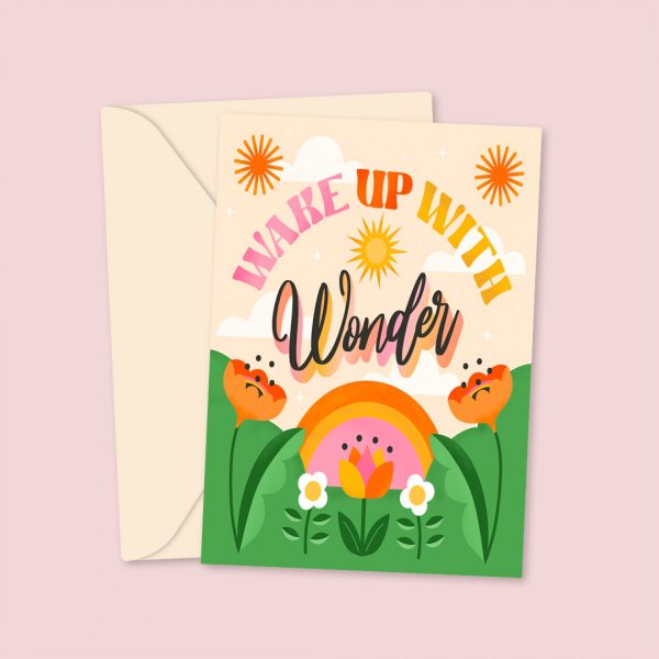 Wake Up With Wonder - Inspirational Greeting Card