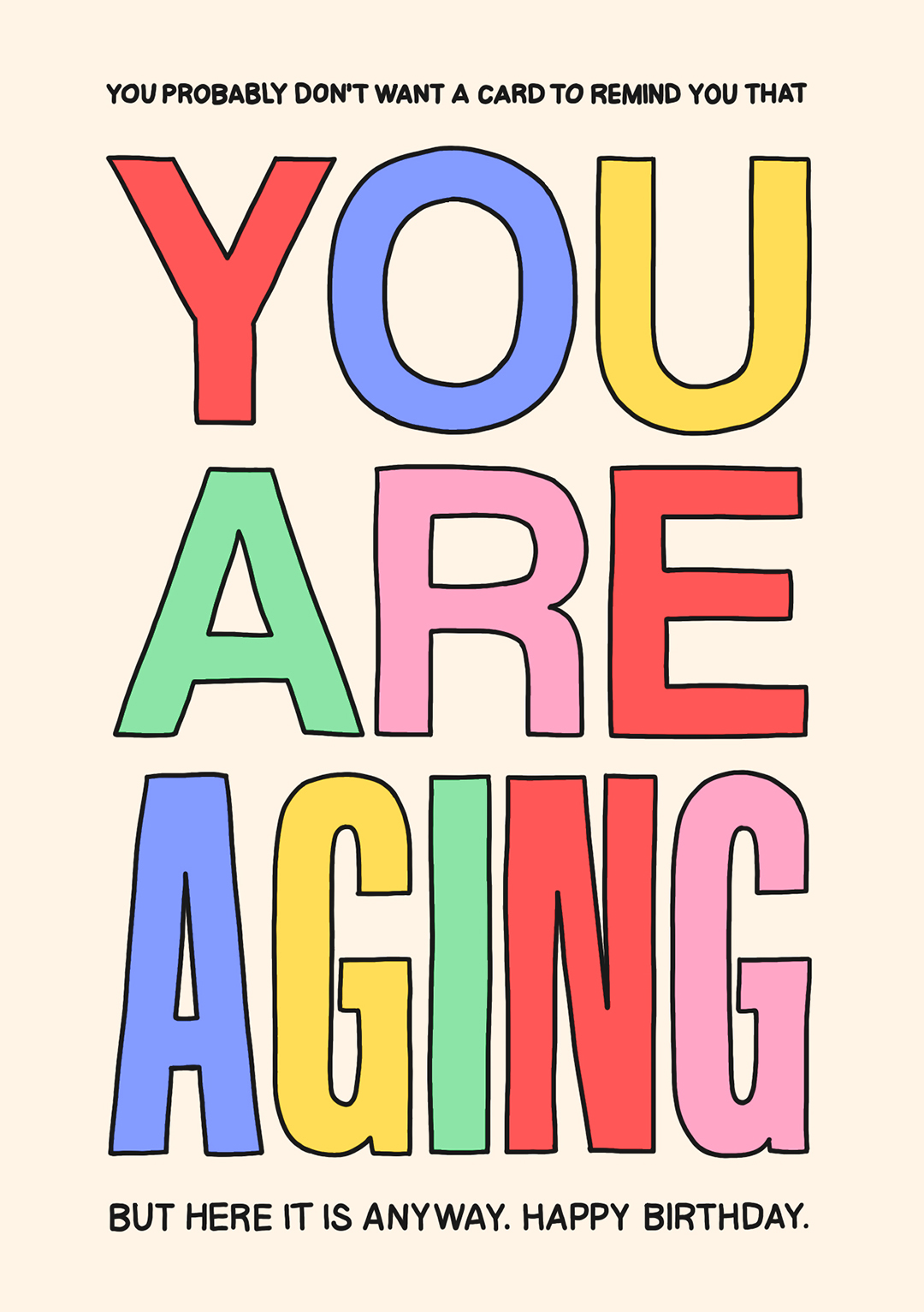 Reminder, You Are Aging...Funny Birthday Card