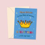 Resized King Of Everything Bithday Laura Lonsdale greetings card