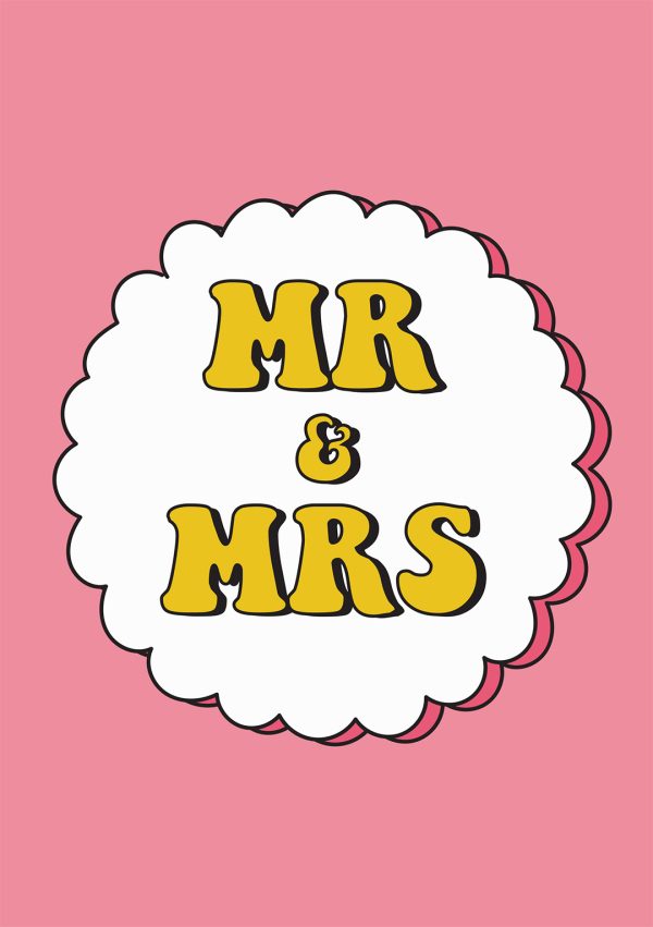 Mr & Mrs Cute Wedding Card