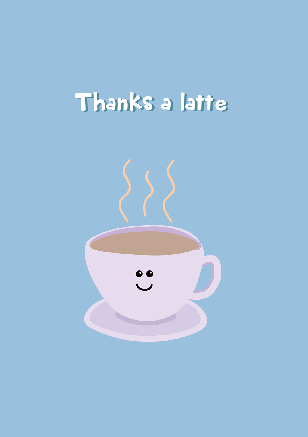 Thanks A Latte - Cute Thank You Card