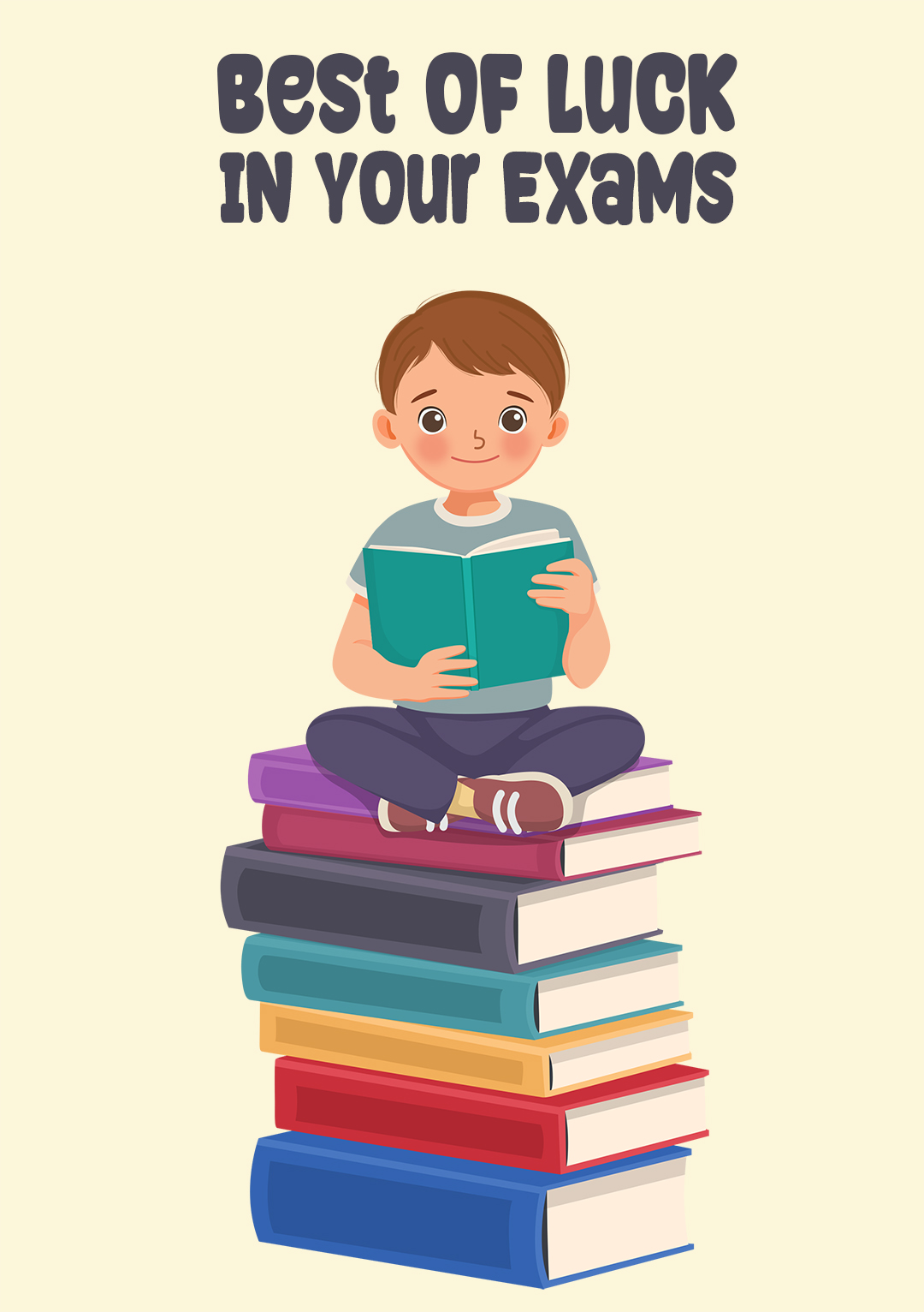 Best Of Luck In Your Exams - For Him Greeting Card