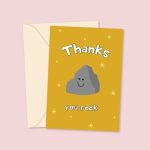 Thanks - You Rock - Cute Rock Card