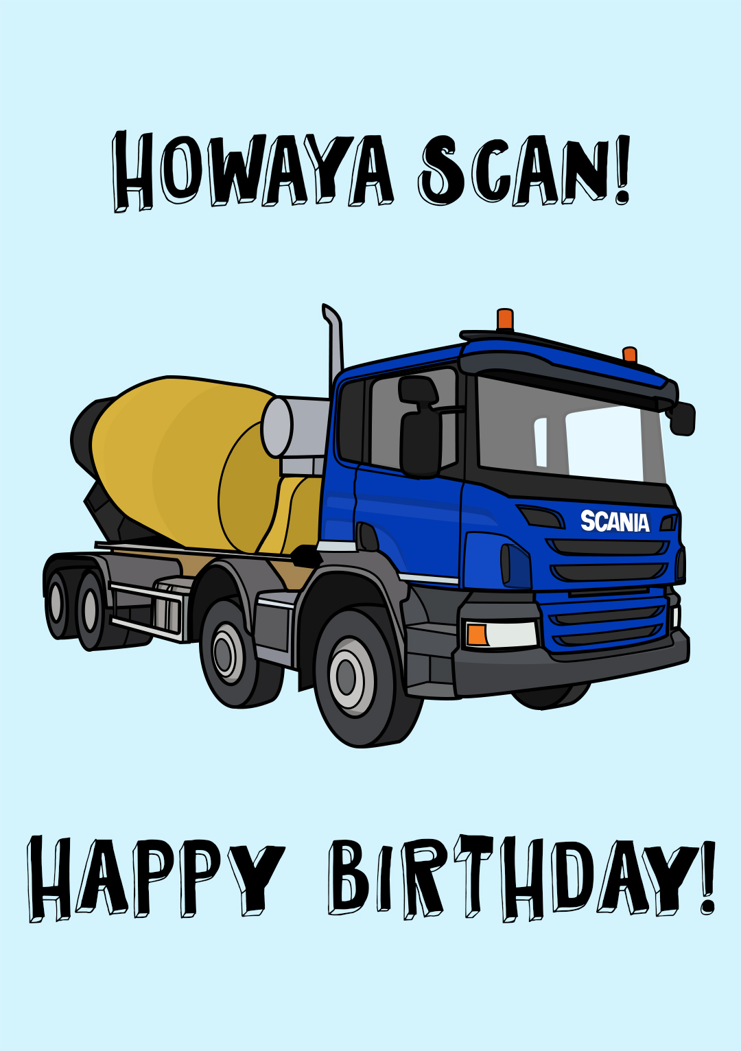 Howaya Scan! Birthday Card