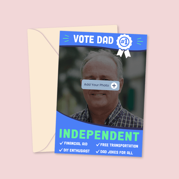 Vote Dad No.1 - Funny Father's Day Card