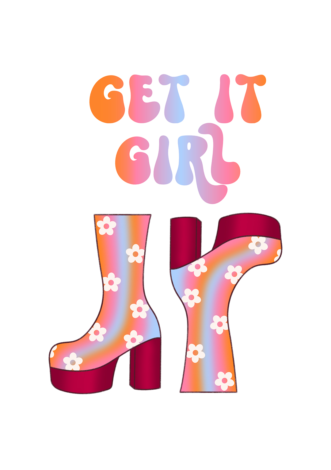 Get It Girl! - Cute Greeting Card