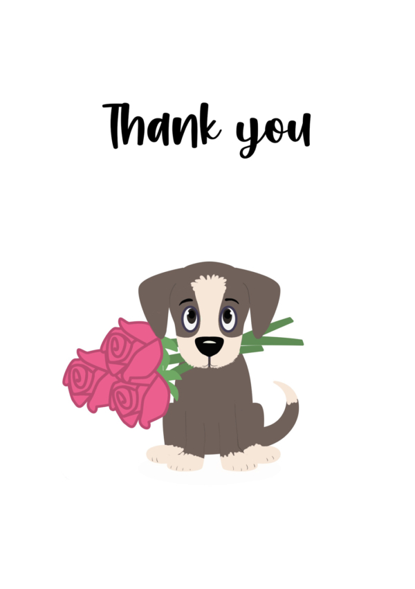 Cute Dog - Thank You Card