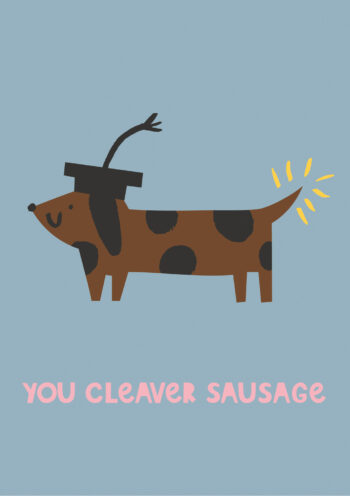 Cleaver Sausage - Graduation Card