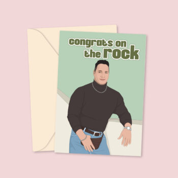 Congrats On The Rock - Engagement Card