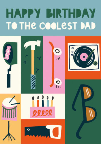 Coolest Dad - Birthday Card