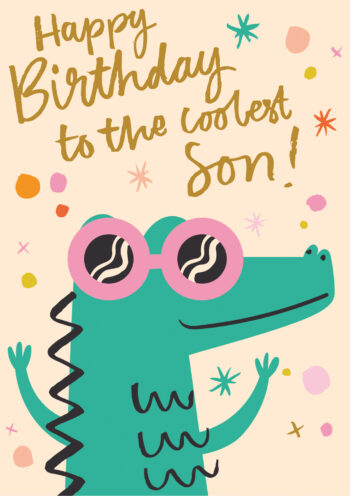 Crocodile Son - Birthday Card