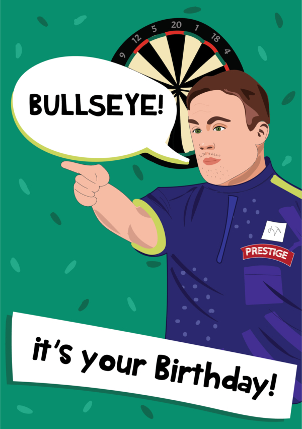 Bullseye Birthday Luke Littler Card