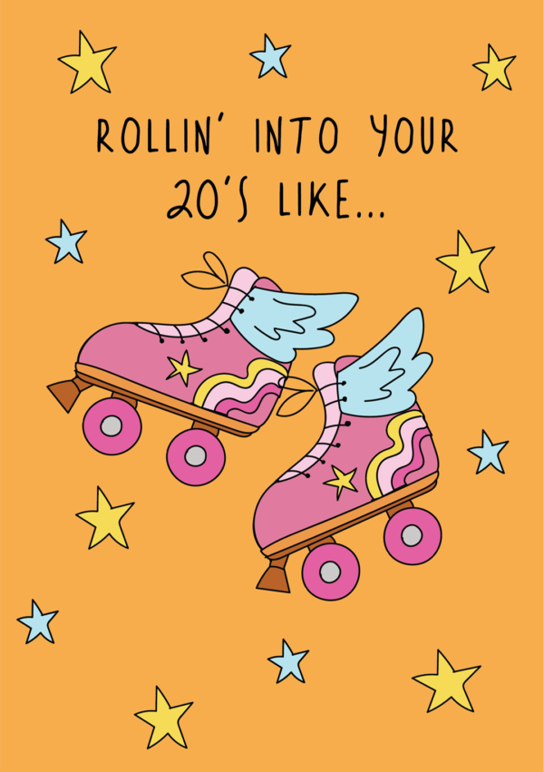 Rolling Into Your 20's | Birthday Card