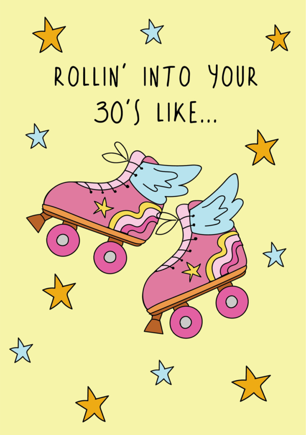 Rolling Into Your 30's | Birthday Card