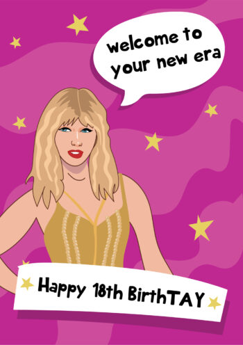 New Era 18th BirthTay -Taylor Swift inspired Birthday Card