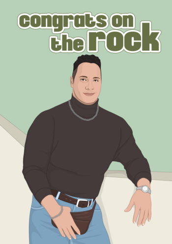 Congrats On The Rock - Engagement Card