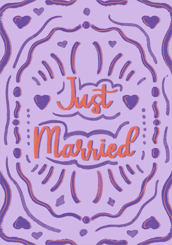 Just Married - Wedding Card