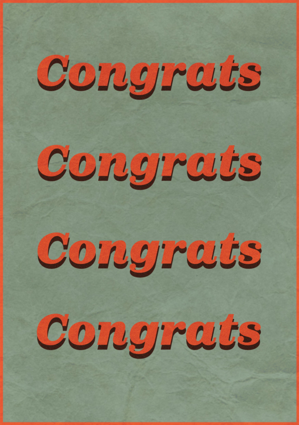 Congrats - Congratulations Card