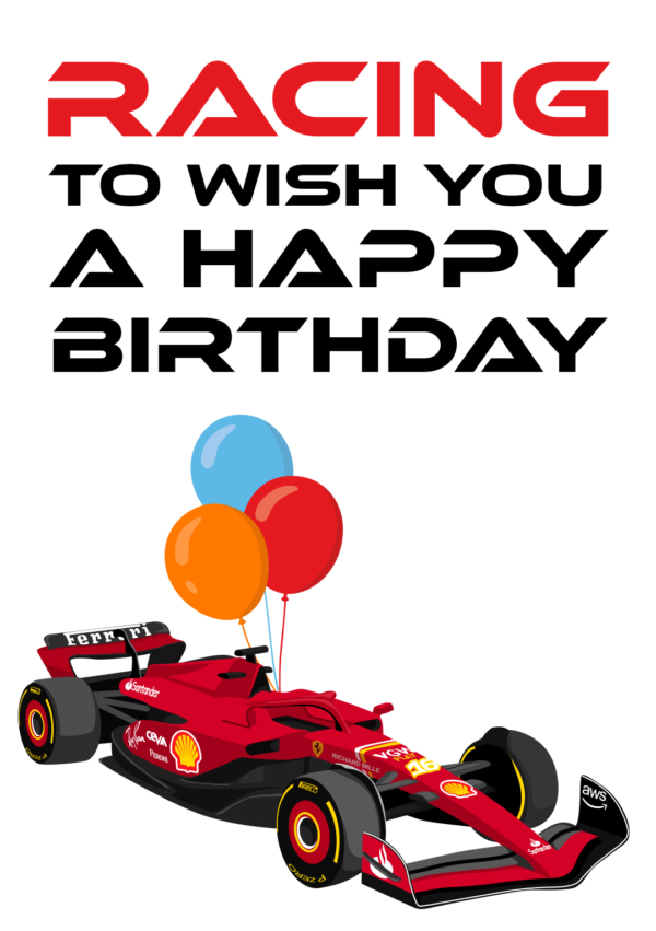 Racing To Wish You A Happy Birthday