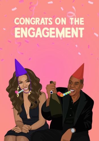 Jay-Z & Beyonce - Engagement Card