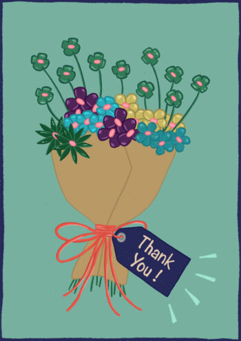 Thank You Flowers - Card