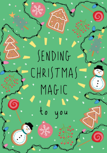 Sending Christmas Magic To You - Christmas Card