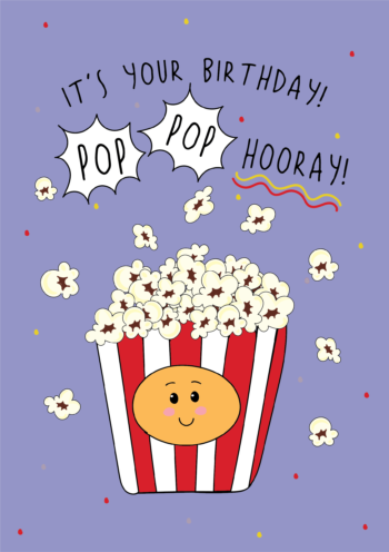 POP POP Hooray - Birthday Card