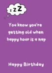 When Happy hour is a nap