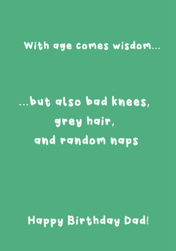 Wisdom Dad - Birthday Card