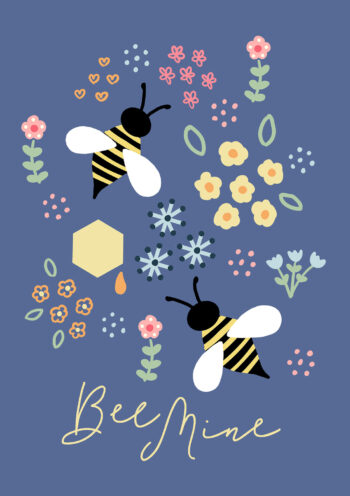Bee Mine - Cute Greeting Card