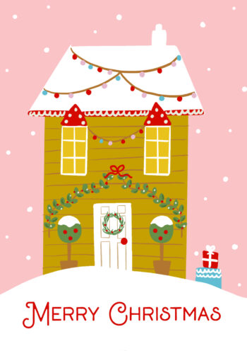 House in Snow - Christmas Card