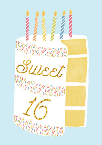 Sweet 16 Birthday Card
