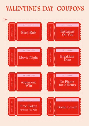 Coupon Valentine's Day Card
