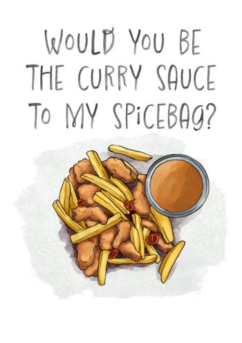 Curry to my spicebag Valentine's Card