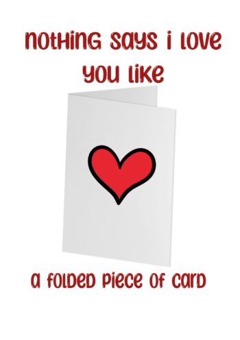 Folded Valentine's Card