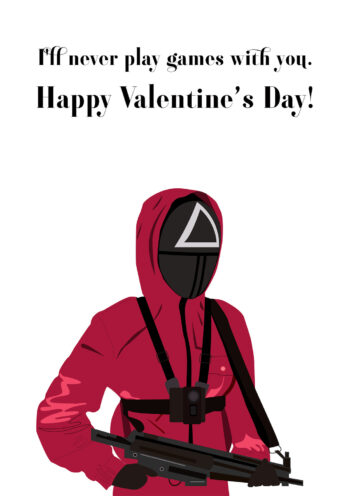 Happy Valentine's Squid Game Card
