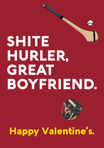 funny gaa hurling valentine's day card